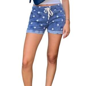 NEW ALTERNATIVE printed lounge shorts in navy stars